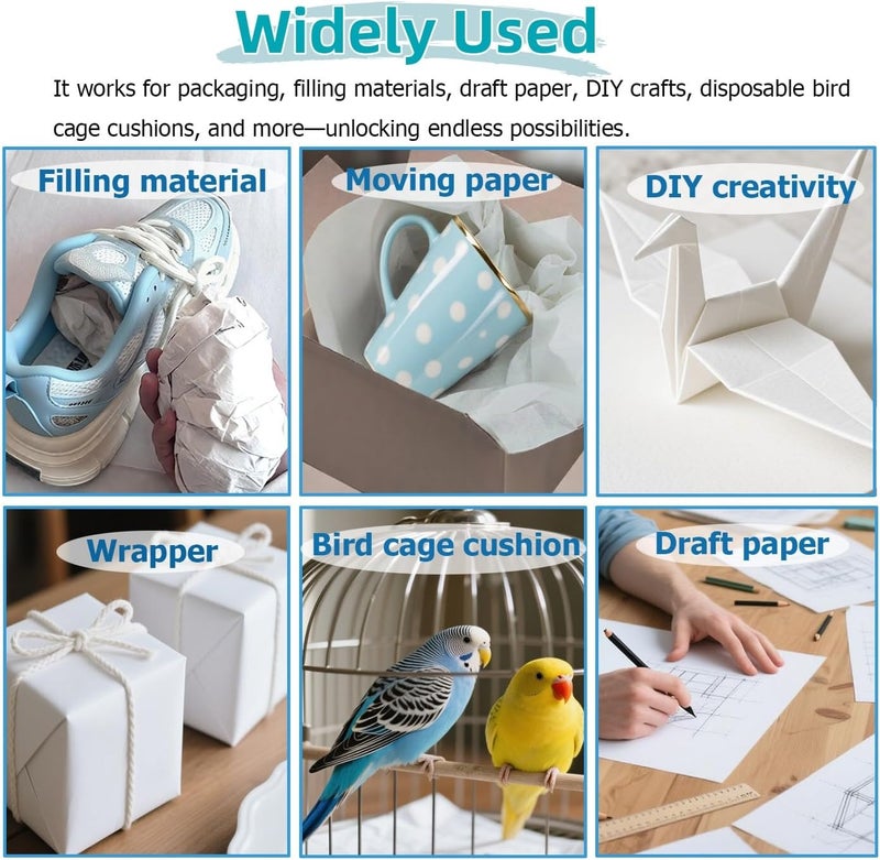 INTOMYTH 12 x 12 inch Packing Paper for Moving, Protecting Fragile China and Glasses, Small Wrapping Paper, Moving Box Filler, Essential Packing Supplies for Shipping & Storage (12x12 Inch, 50 Sheets) - Image 5